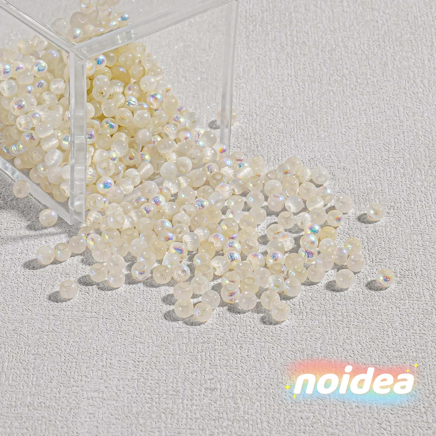 4mm Aurora Iridescent Seed Beads - 220pcs Rainbow Miyuki Beads for DIY Jewelry Making