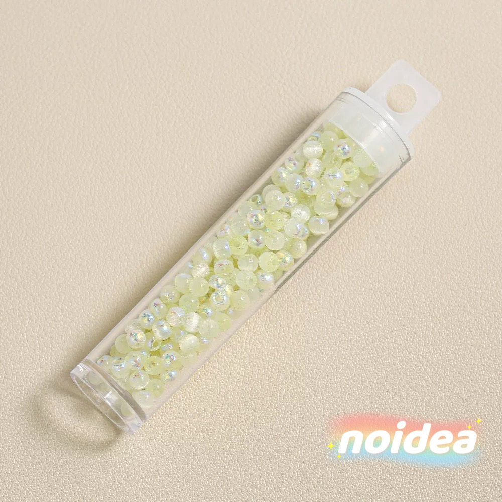 4mm Aurora Iridescent Seed Beads - 220pcs Rainbow Miyuki Beads for DIY Jewelry Making