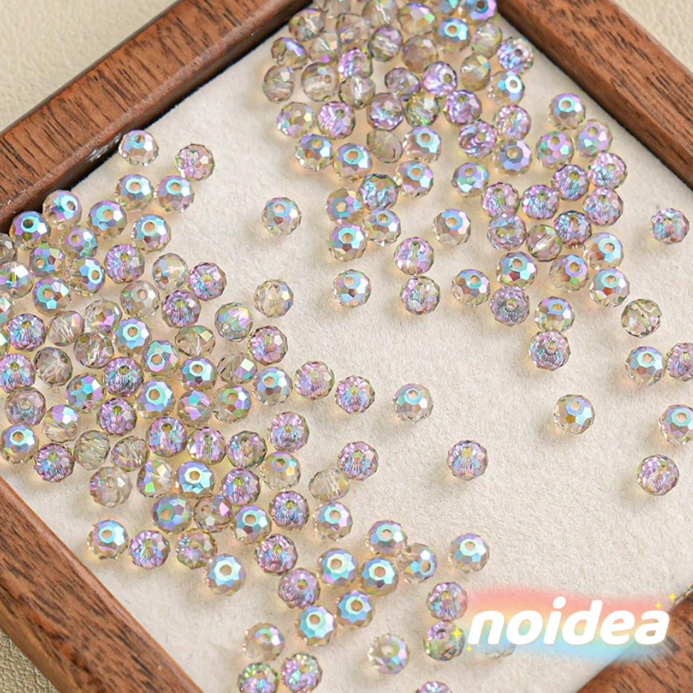 4mm Multi-Cut Purple Gray Seed Beads - 330pcs Faceted Miyuki Beads with 0.8mm Hole