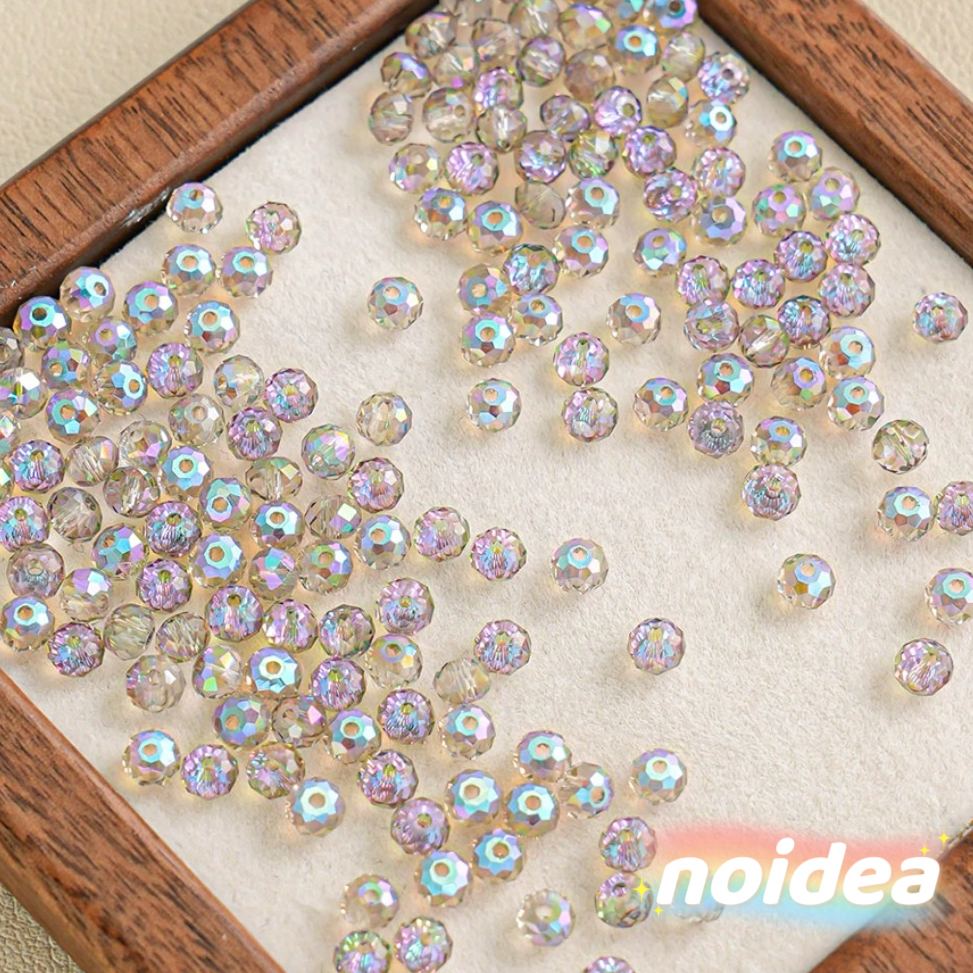 4mm Multi-Cut Purple Gray Seed Beads - 330pcs Faceted Miyuki Beads with 0.8mm Hole