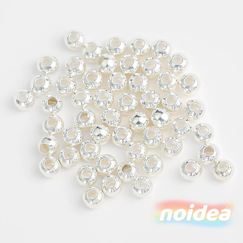 3mm Smooth Round Beads - 50pcs Gold and Silver Spacer Beads for Jewelry Making