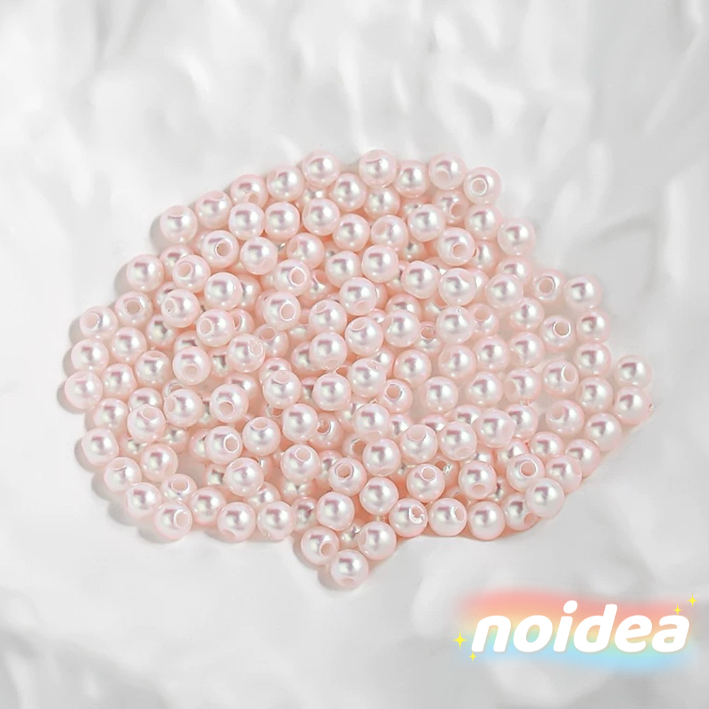 4mm Smooth Round Pearl Cream Beads - 200pcs Pearl-like Spacer Beads for Jewelry Making & Crafts