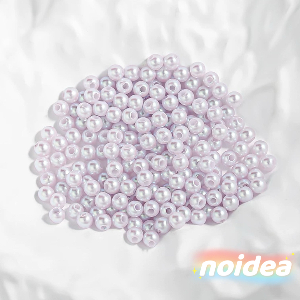 4mm Smooth Round Pearl Cream Beads - 200pcs Pearl-like Spacer Beads for Jewelry Making & Crafts