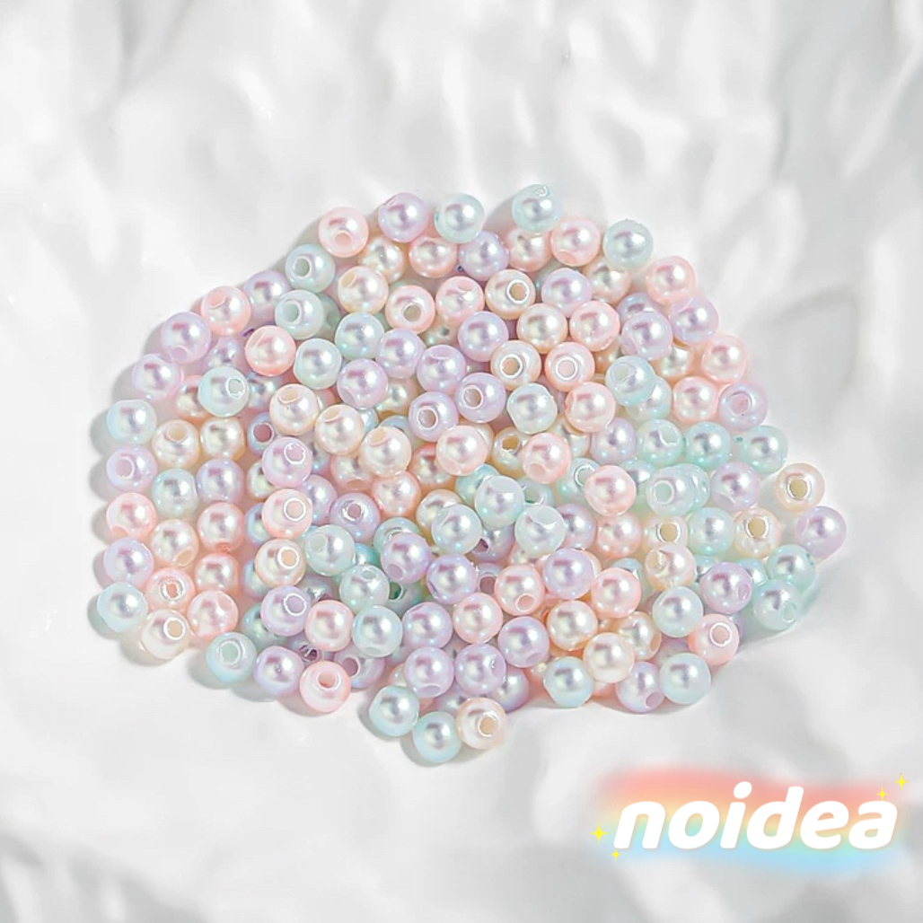 4mm Smooth Round Pearl Cream Beads - 200pcs Pearl-like Spacer Beads for Jewelry Making & Crafts