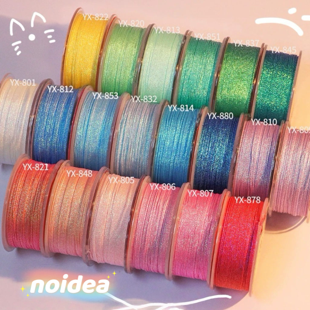 No. 72 Multicolor Jade Thread Set with Sparkle - 30m Rainbow Colors Macrame Cord for DIY Friendship Bracelets & Chinese Knotting