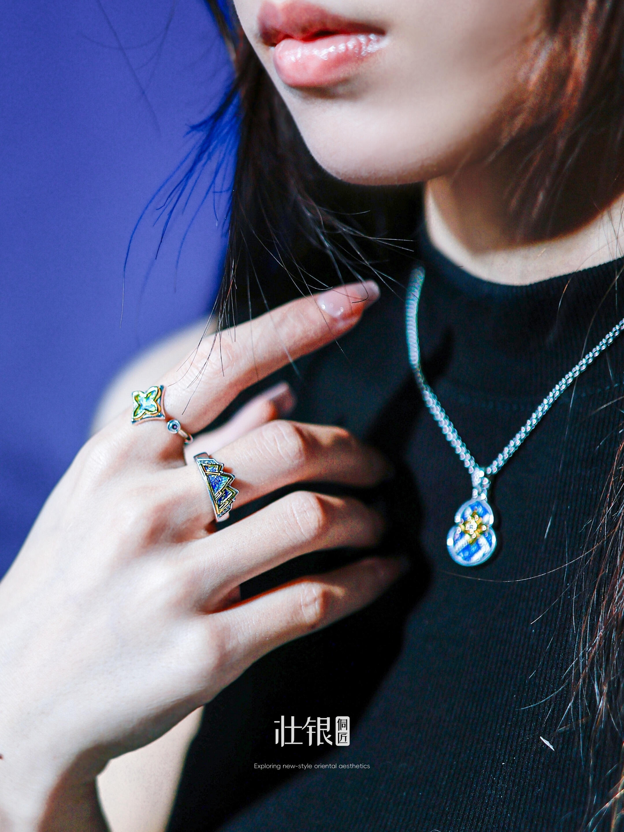 Blessing Gourd Pendant（Crafted from Sterling Silver 925 with 24K Gold Inlay）