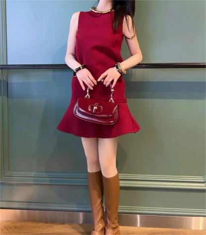 Gucc25SS Ruffle Tank Dress