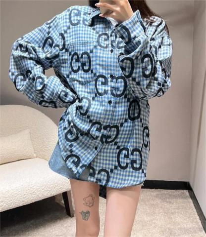 GUCC jacquard all-over print shirt