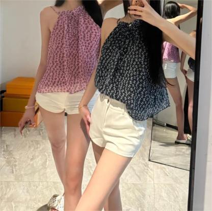 CHANE25SS double c all over print camisole top