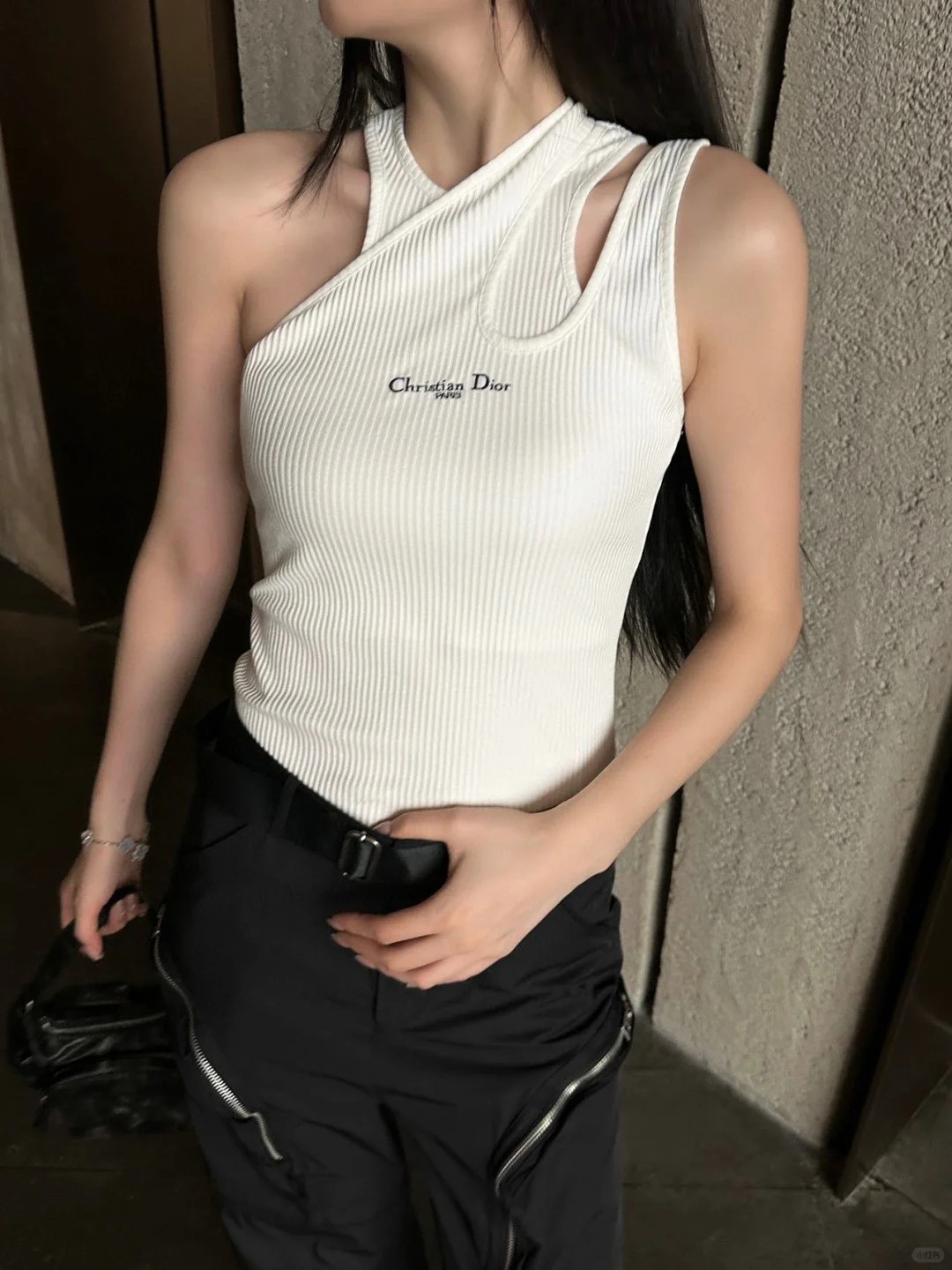 DIO25SS False Two Piece Monogrammed Embroidered Vest