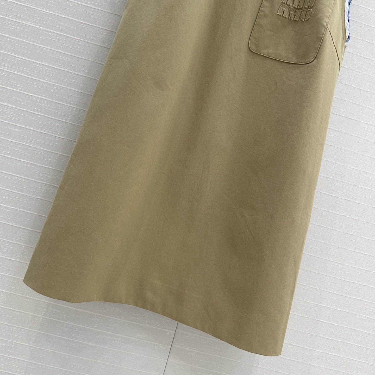 MIU New Blue Plaid Collar Curry Sleeveless Dress