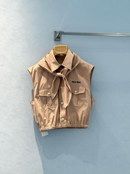4 MIU25SS Navy Collar Two Wear Short Sleeve Shirt