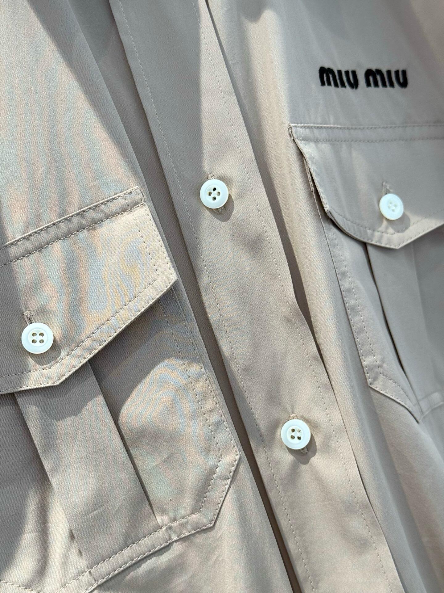 4 MIU25SS Navy Collar Two Wear Short Sleeve Shirt