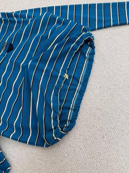 PRD Colorblocked Stripe Lapel Long Sleeve