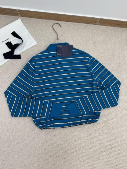 PRD Colorblocked Stripe Lapel Long Sleeve