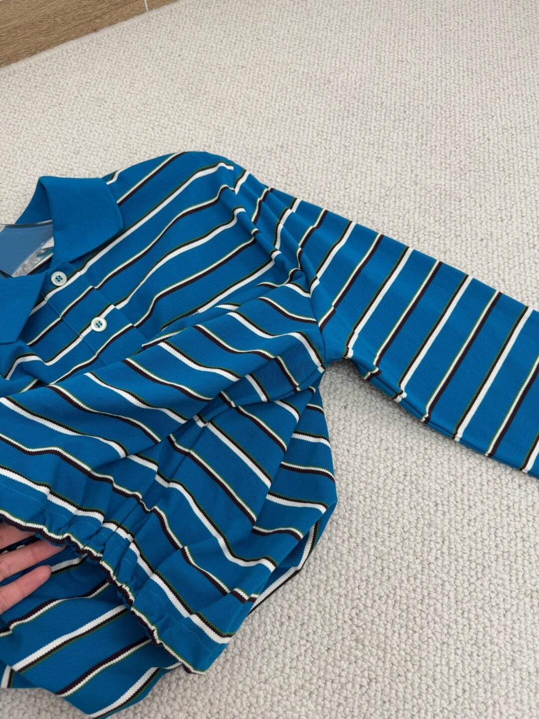 PRD Colorblocked Stripe Lapel Long Sleeve