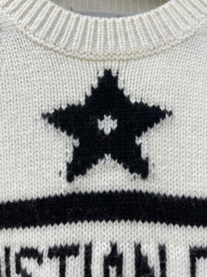 DOR Jacquard Pentagram Striped Knit Short Sleeve