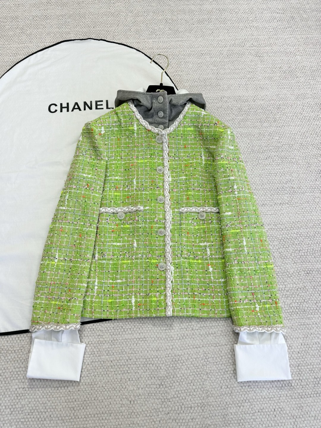 Miu Gray Sweatshirt Jacket