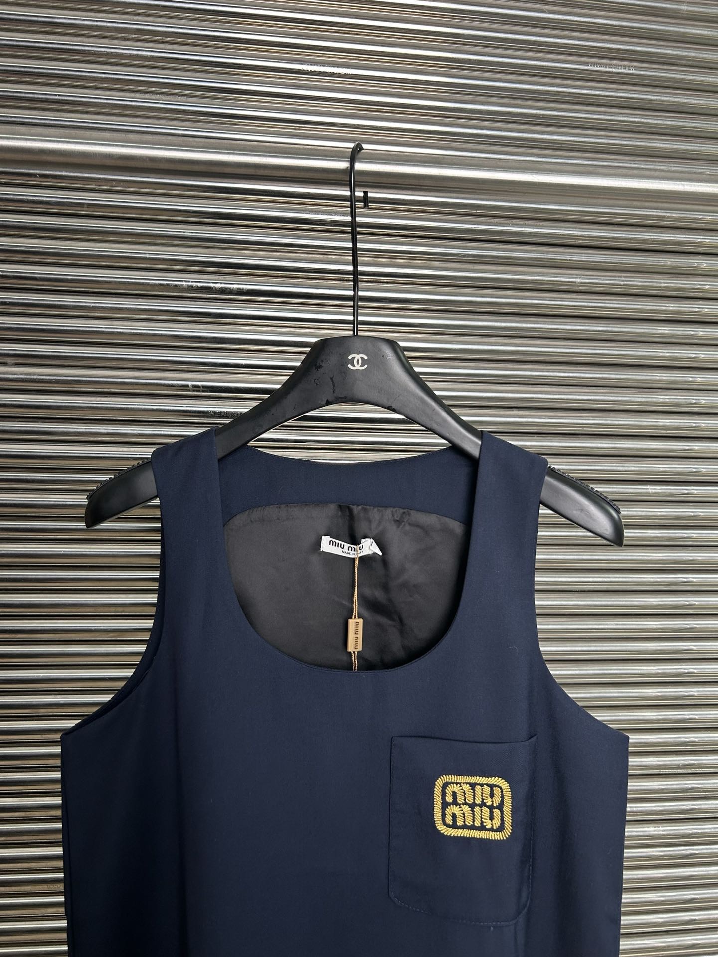 Miu Gold Label Embroidered Work Dress