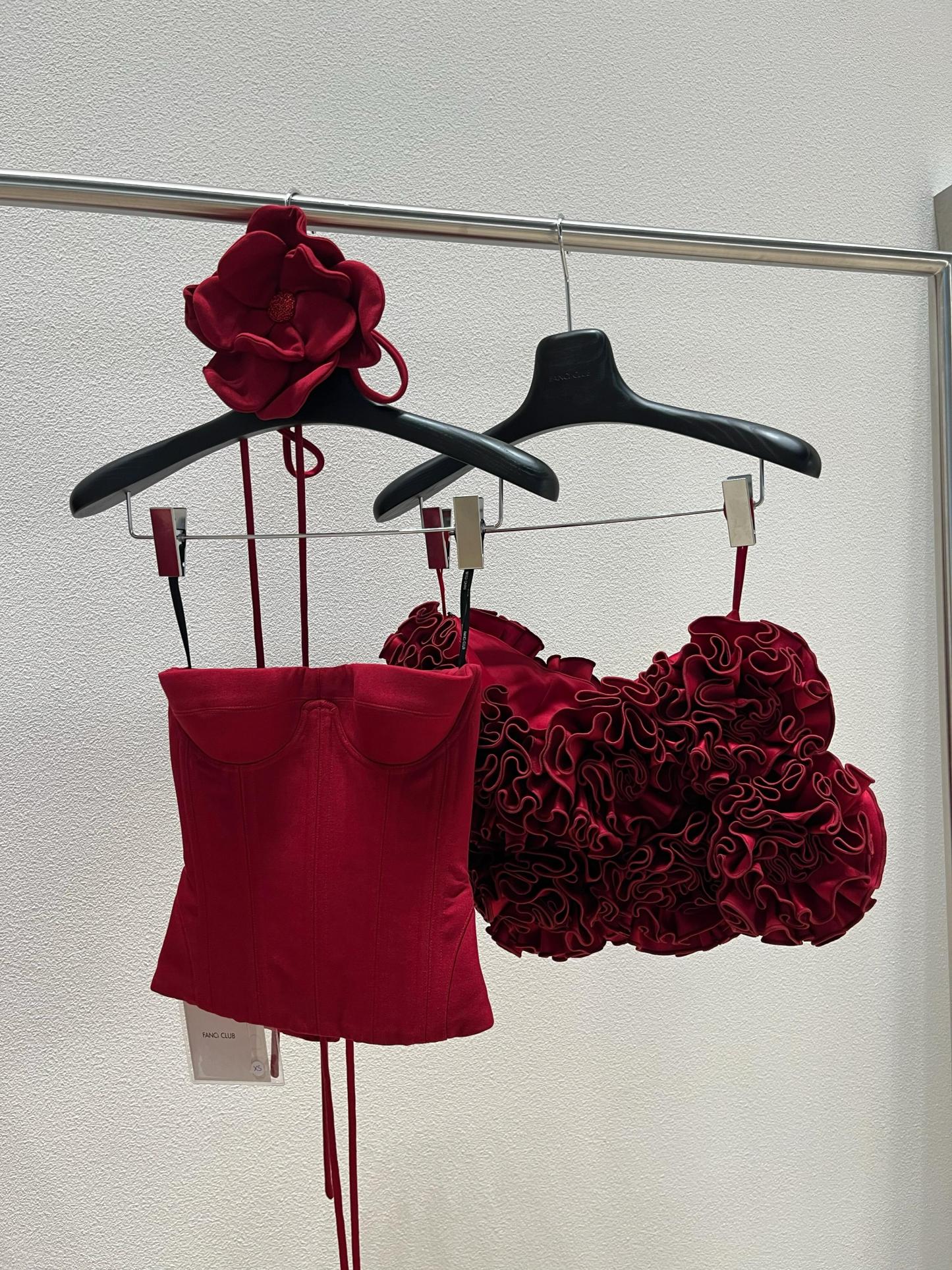 fanci red dress gown