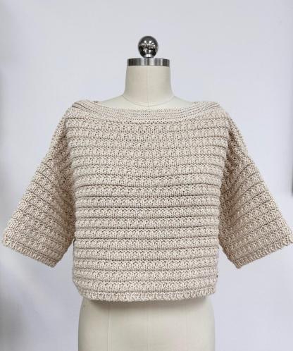 CHNEL Crochet Cutout One-Shoulder Short Top