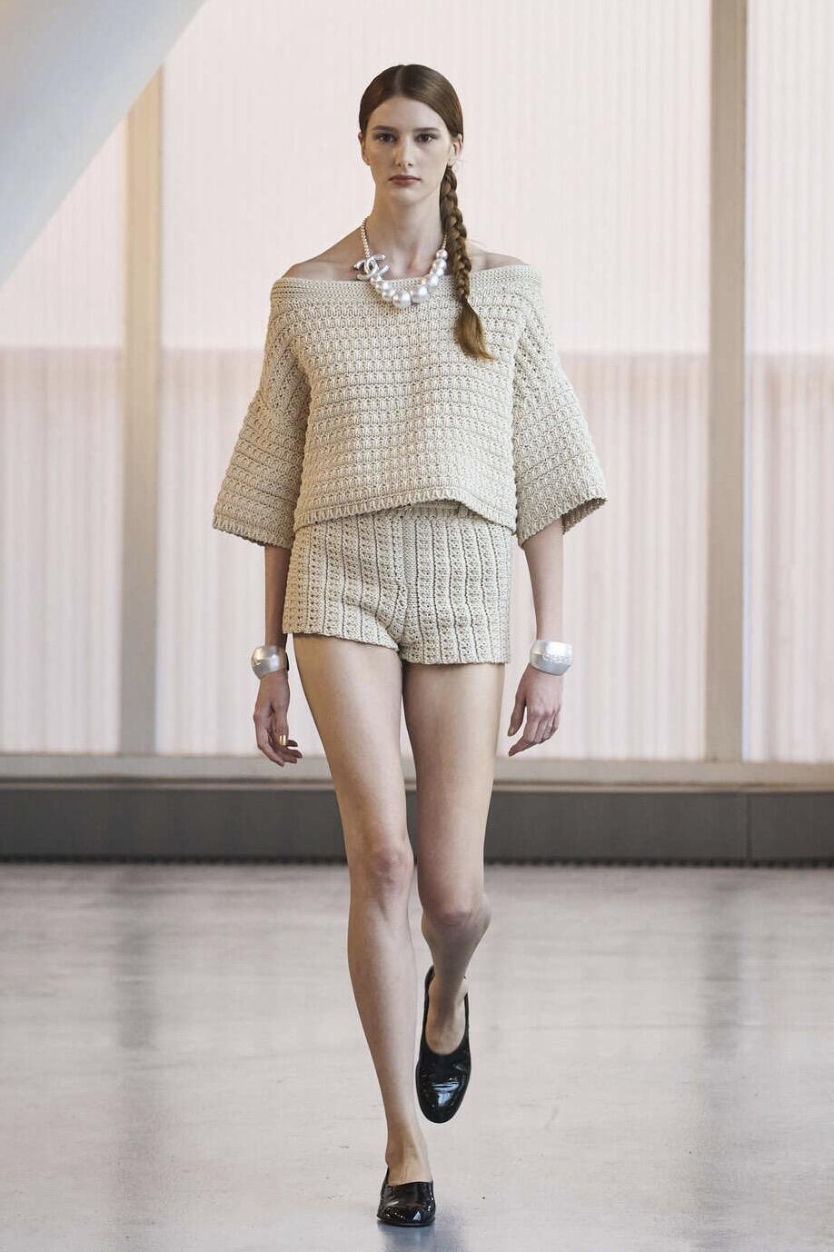 CHNEL Crochet Skeleton Shorts