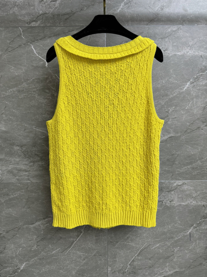 CHNEL25SS small perfume lace cut-out vest