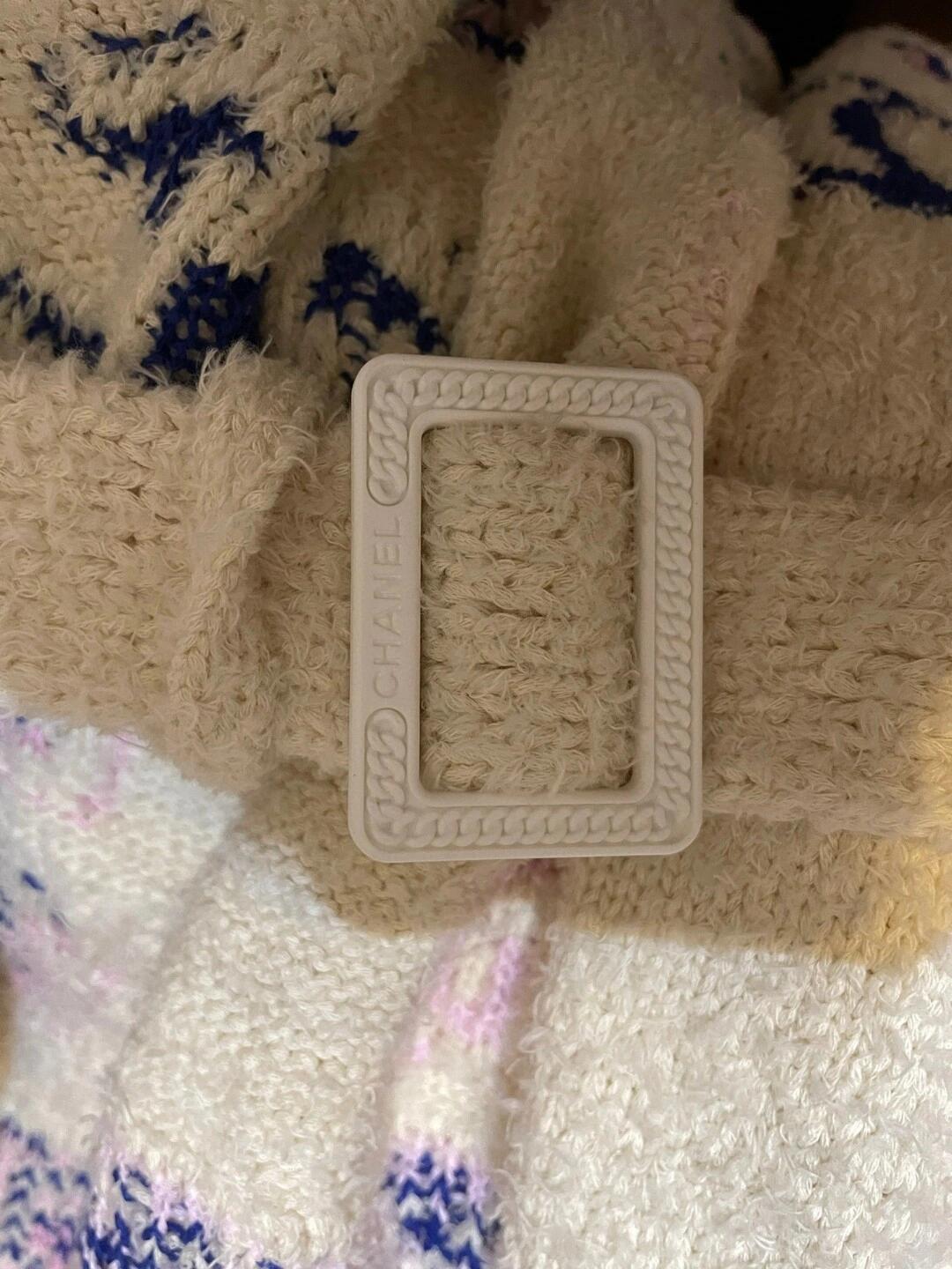 Chnal jennie colorful letter cardigan sweater