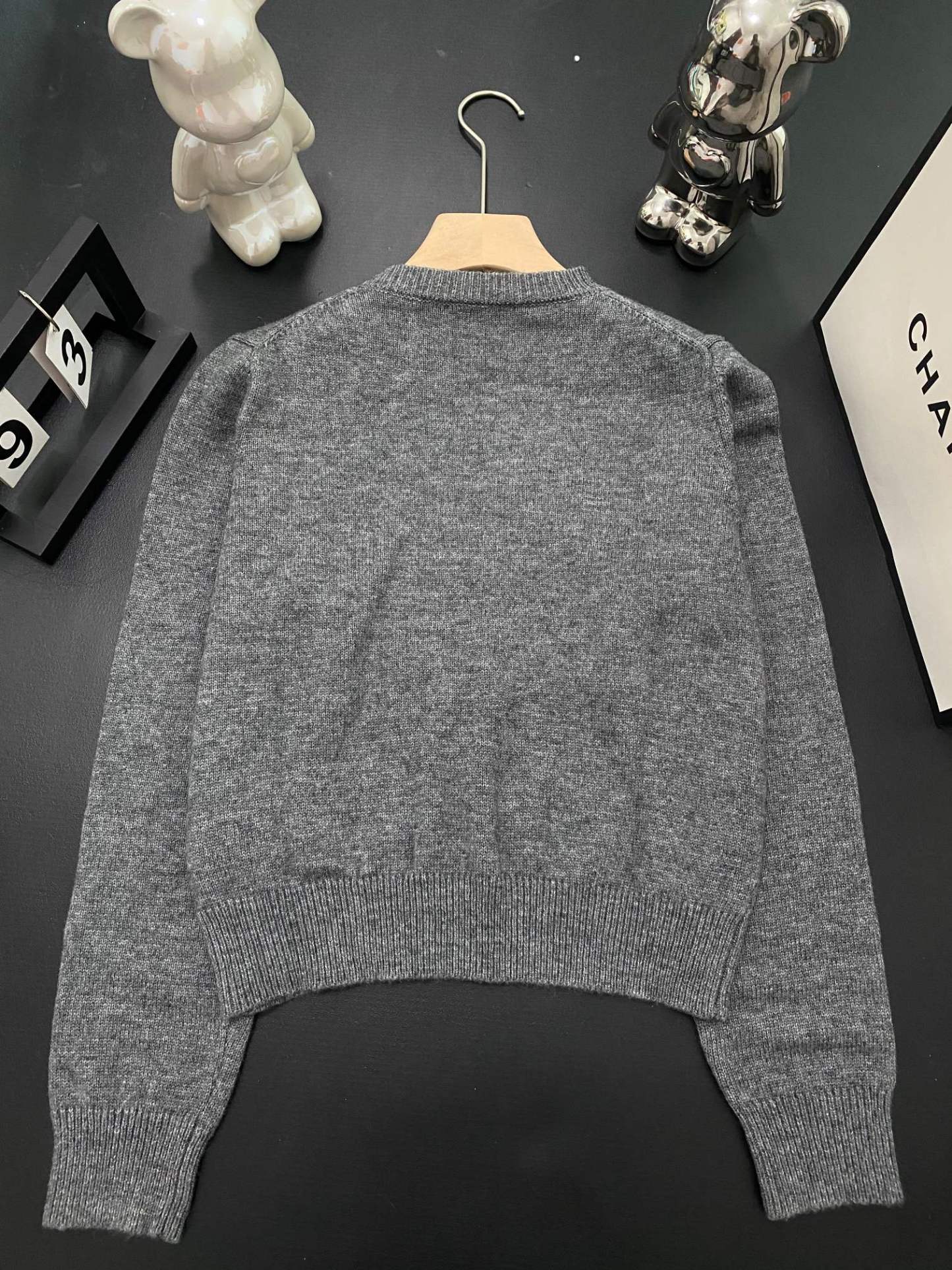 PRAD25SS Monogrammed Embroidered Long Sleeve Sweater