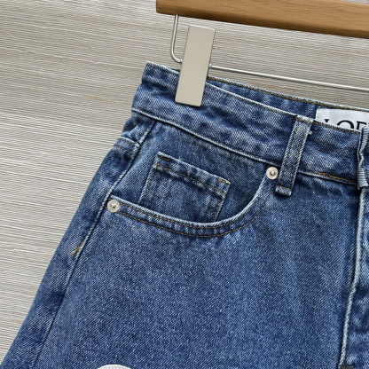 LOE 25SS Cotton Twill Denim Shorts