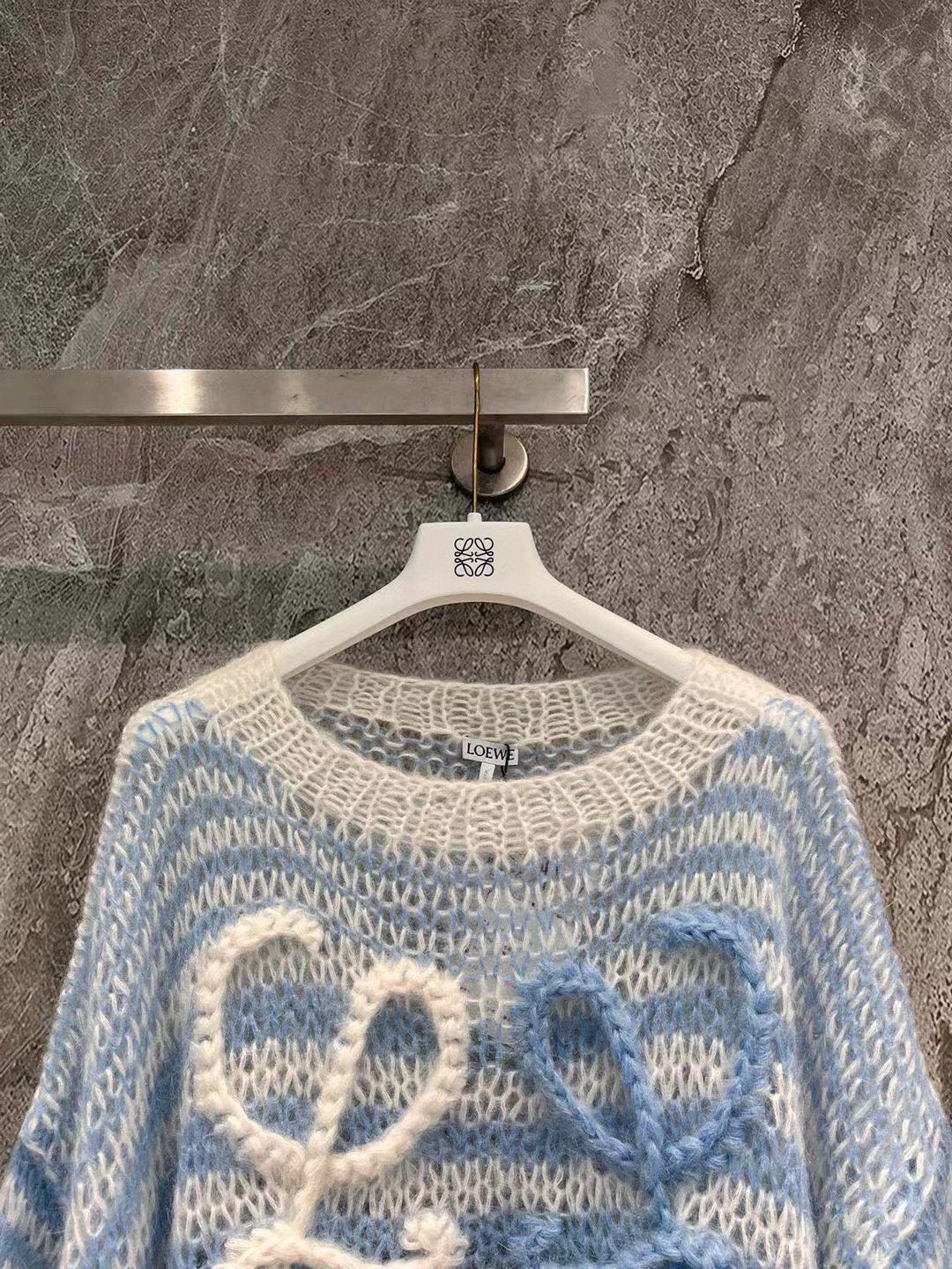 LOE Blue Seahorse Long Sleeve Sweater