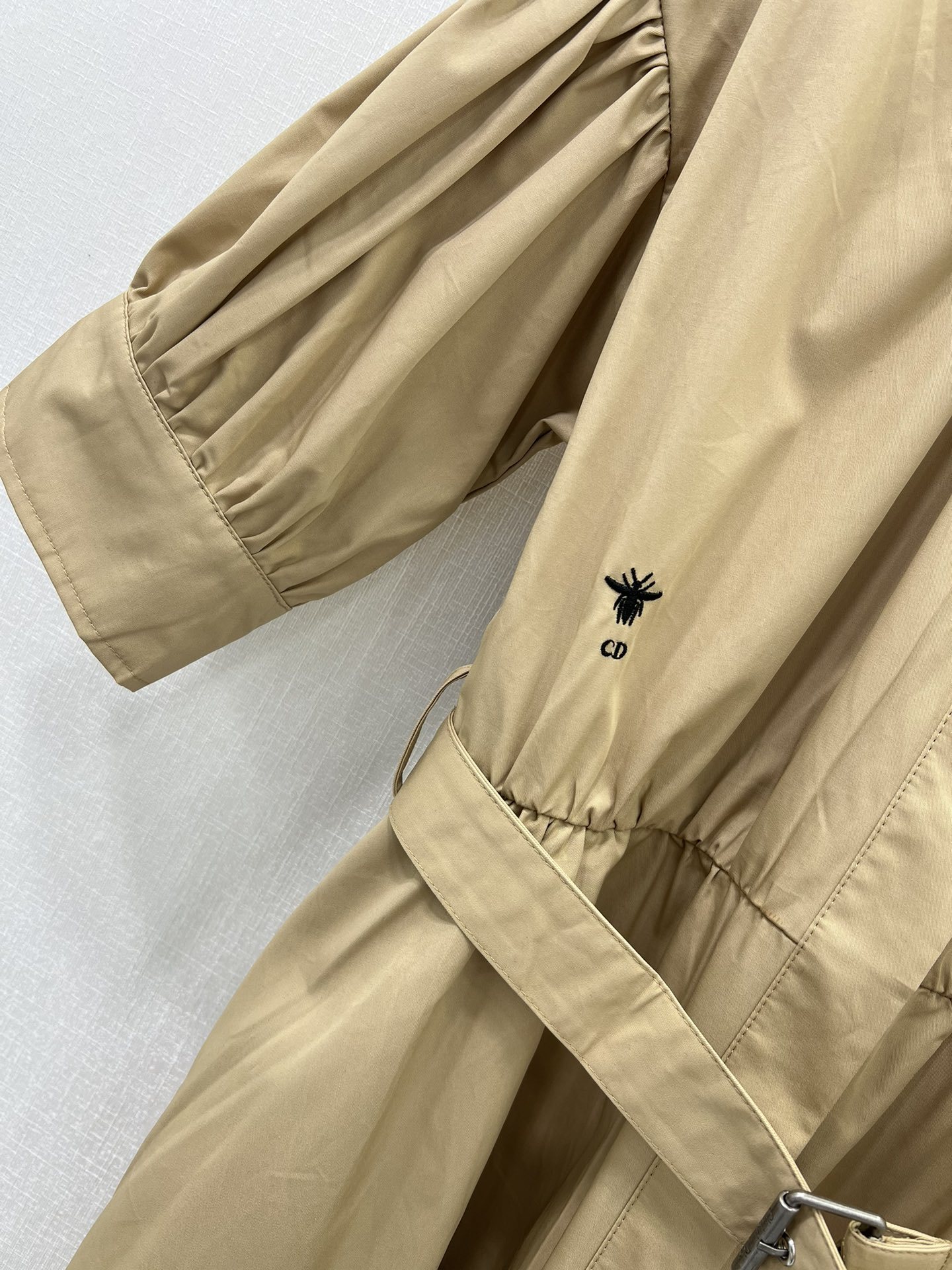 DIO25SS Lapel Belt Princess Sleeve Dress