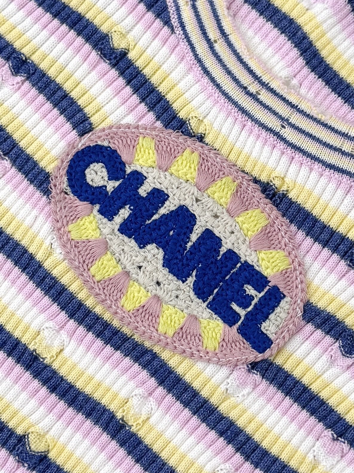 CHANE25SS Striped Knit Tank Dress