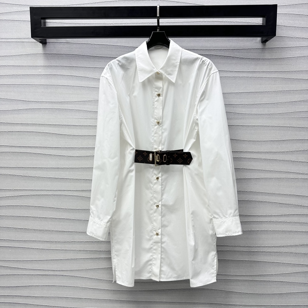 Louis Vuit25SS Belted Shirtdress