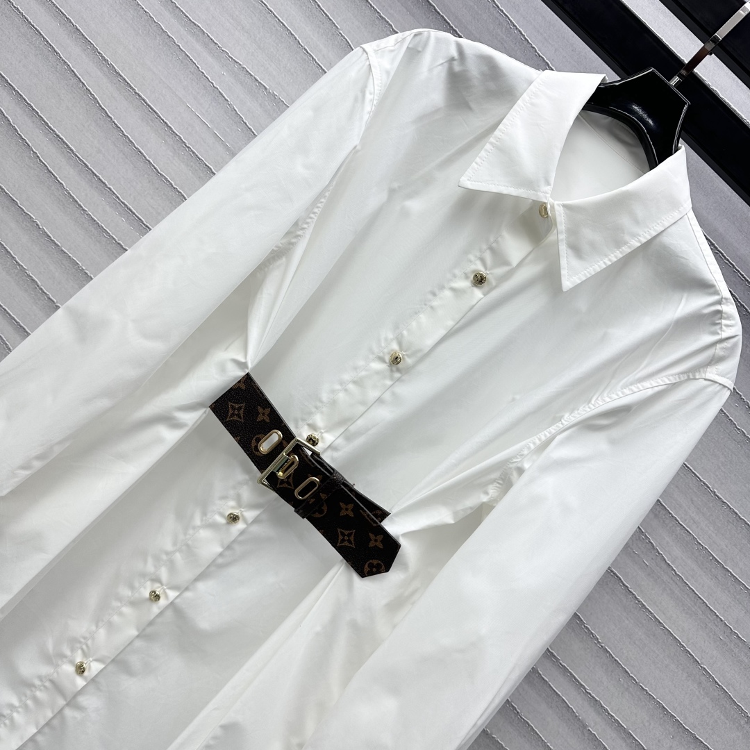 Louis Vuit25SS Belted Shirtdress