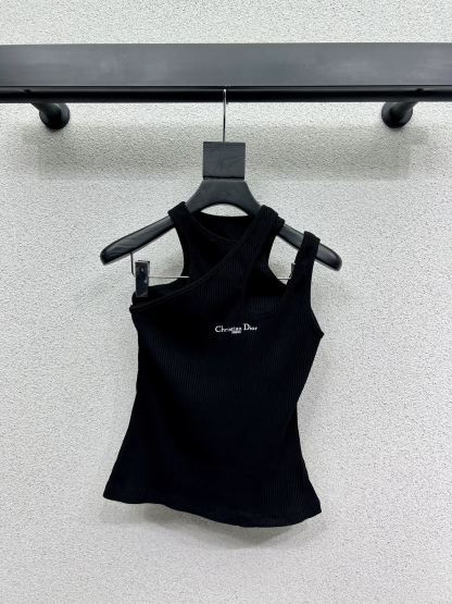 DIO25SS False Two Piece Monogrammed Embroidered Vest