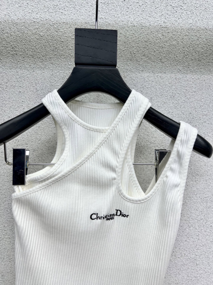 DIO25SS False Two Piece Monogrammed Embroidered Vest