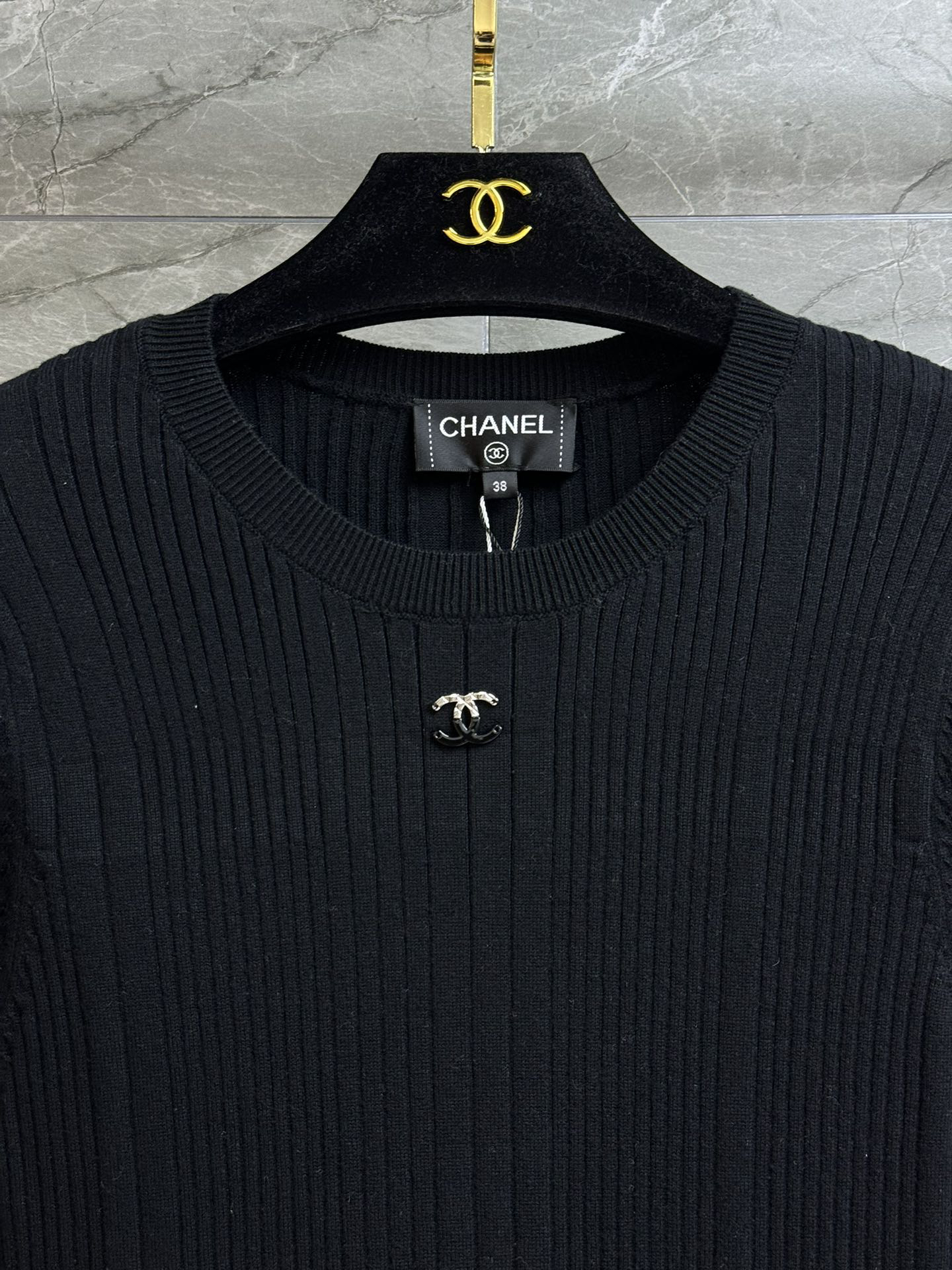 CHANE25SS horizontal knit dress