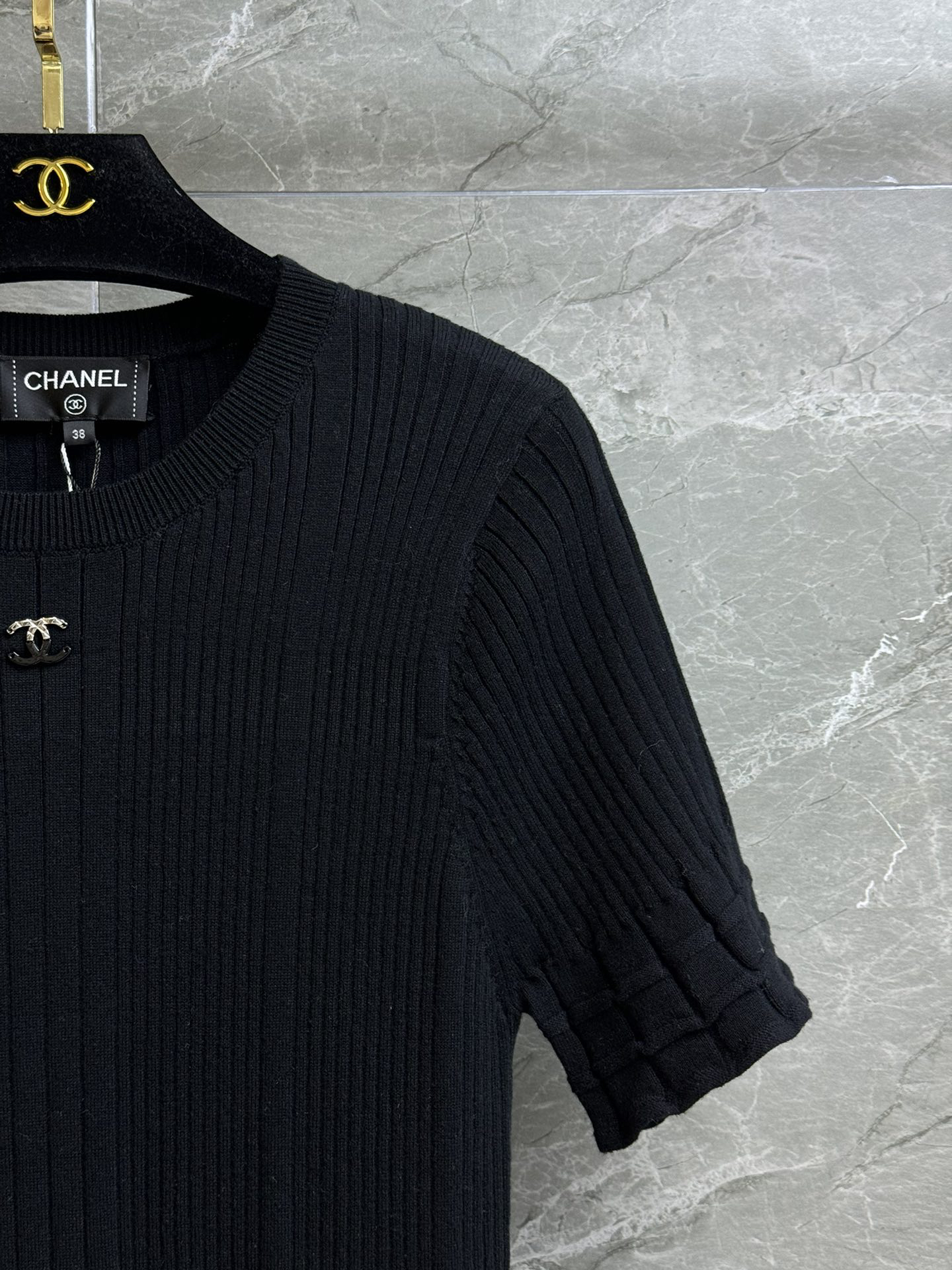 CHANE25SS horizontal knit dress