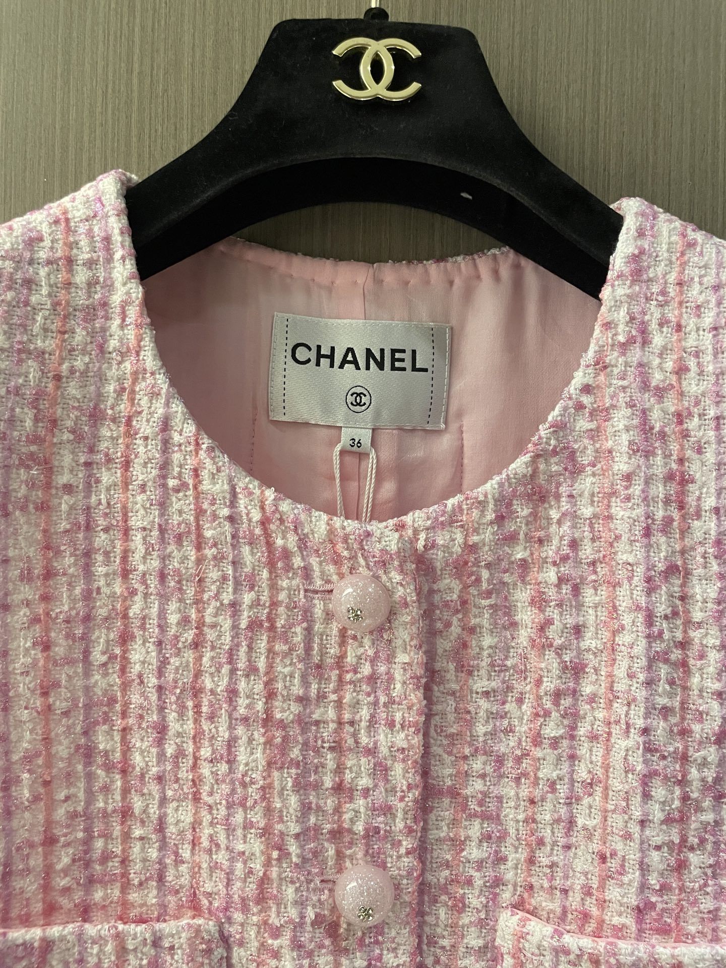 CHANE25SS pink knitted waistcoat