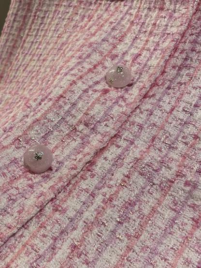 CHANE25SS pink knitted waistcoat