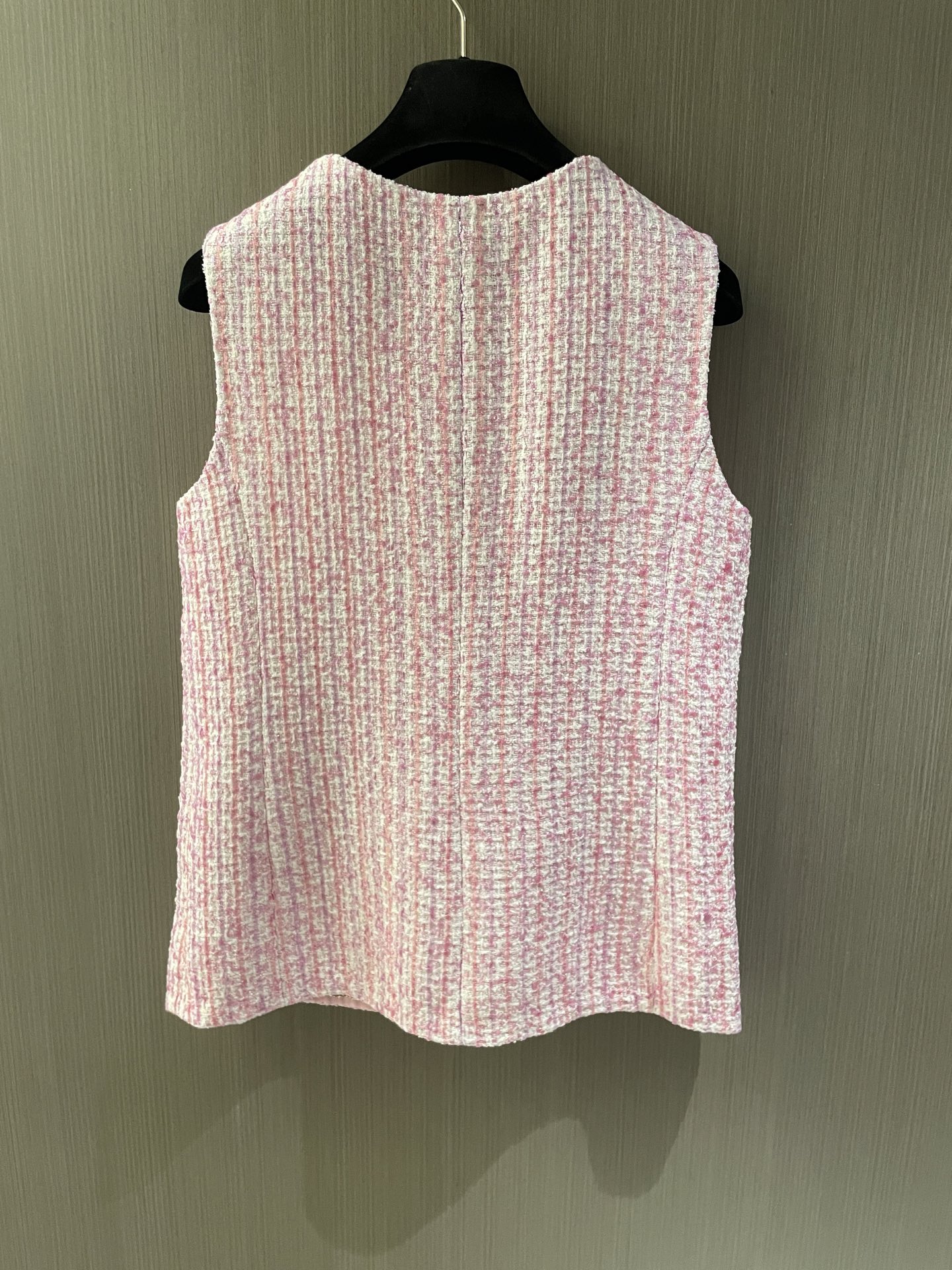 CHANE25SS pink knitted waistcoat