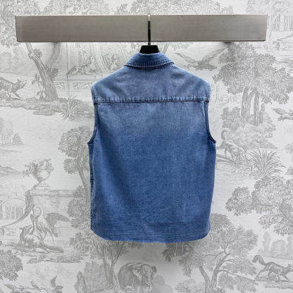 MIU25SS Pocket Denim Vest