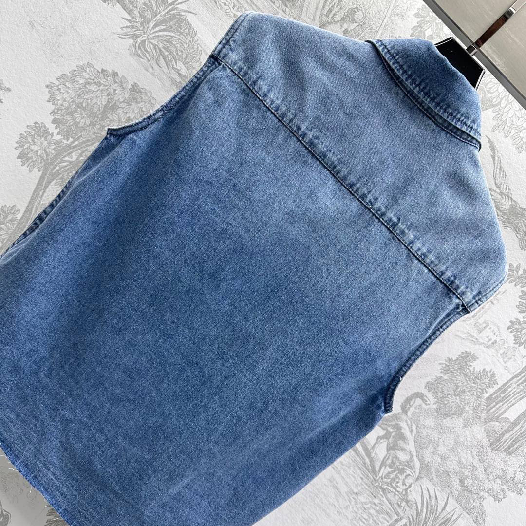MIU25SS Pocket Denim Vest