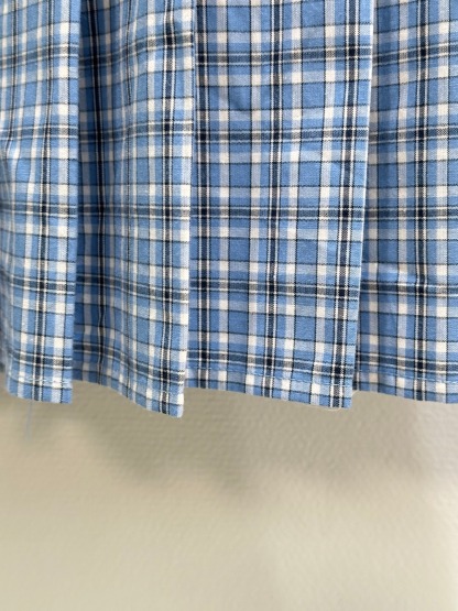 MIU25SS Lapel Check Shirt Dress