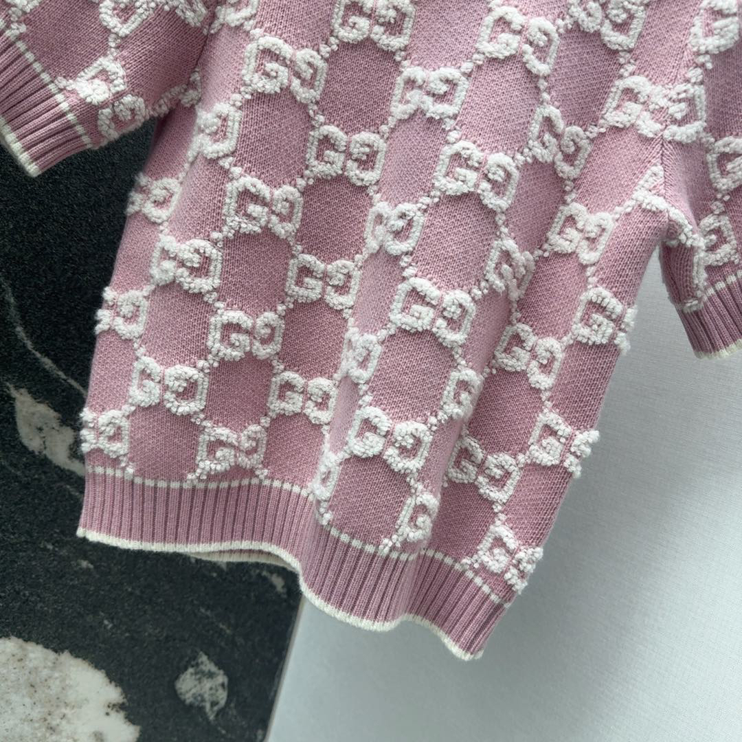 GUCC25SS jacquard loop knit sweater