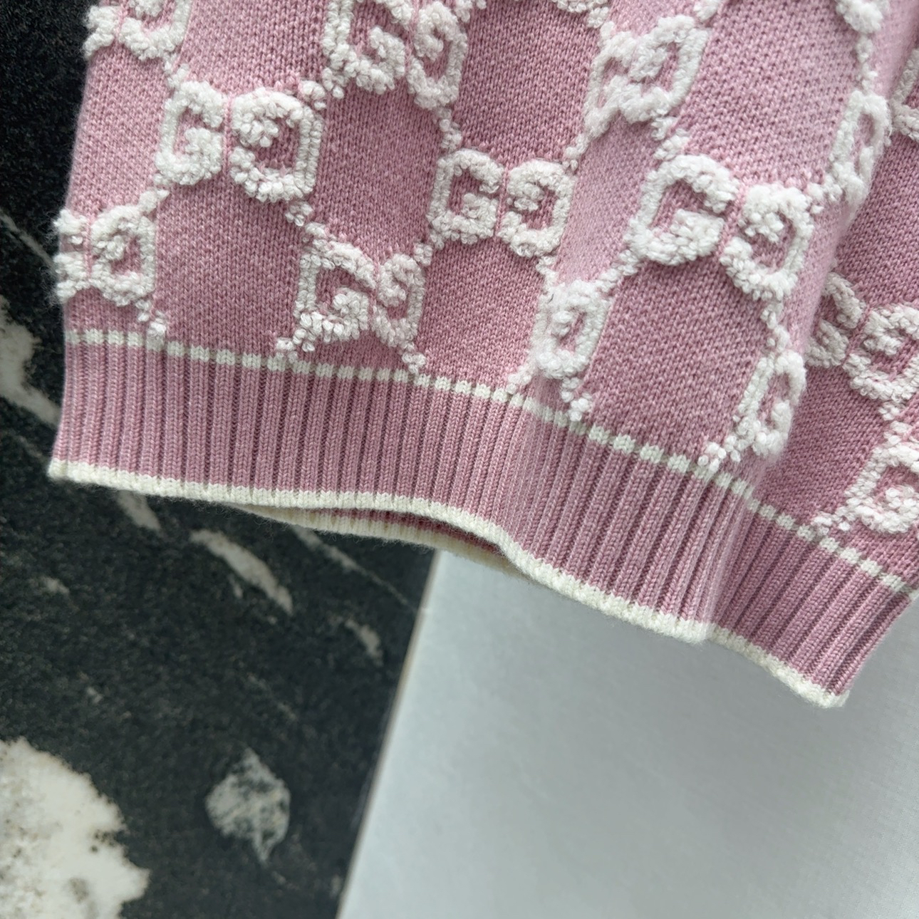 GUCC25SS jacquard loop knit sweater