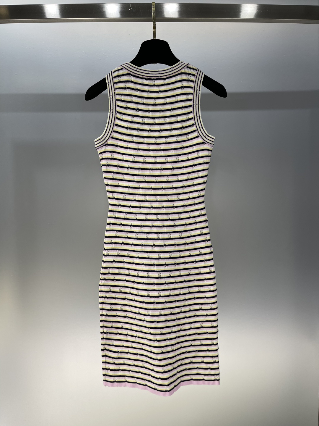 CHANE25SS colour-blocked striped jersey dress