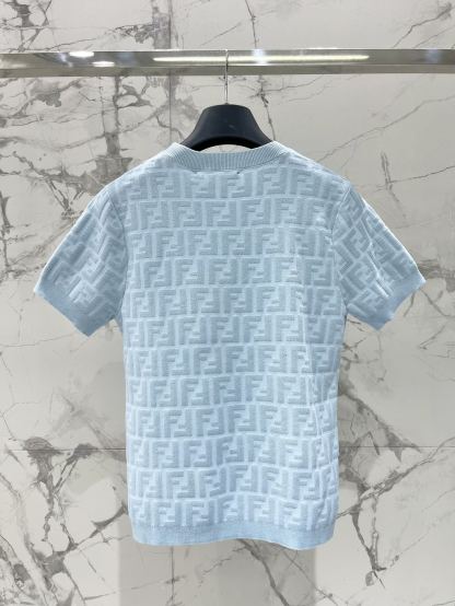 FEND25SS Embossed Letter Logo Knit Top