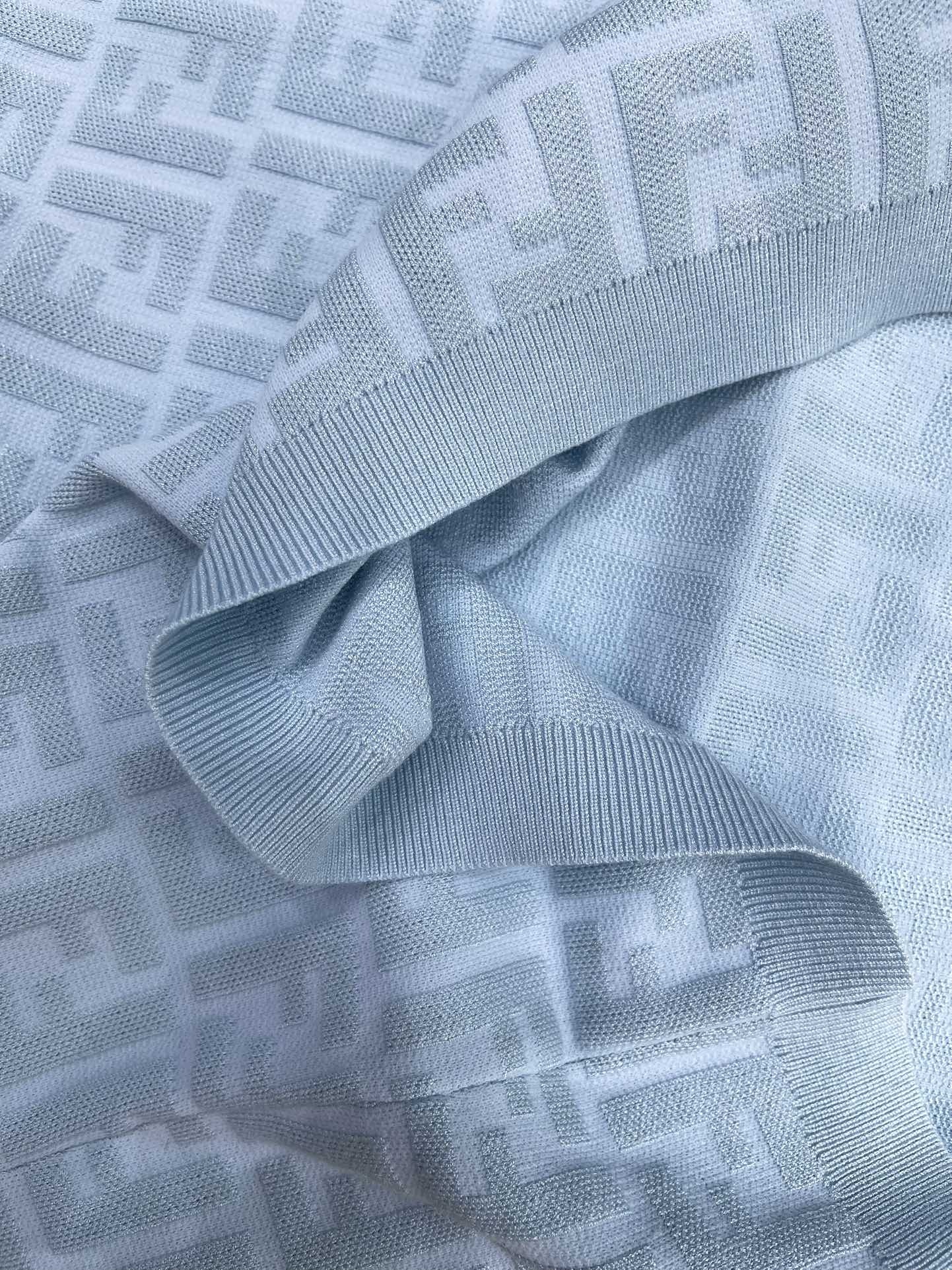 FEND25SS Embossed Letter Logo Knit Top